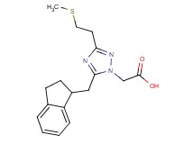 {5-(2,3-dihydro-1H-inden-1-ylmethyl)-3-[2-(methylthio)ethyl]-1H-1,2,4-triazol-1-yl}acetic acid