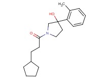 1-(3-cyclopentylpropanoyl)-3-(2-methylphenyl)pyrrolidin-3-ol