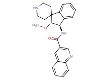 N-[rel-(2R,3R)-2-methoxy-2,3-dihydrospiro[indene-1,4'-piperidin]-3-yl]-3-quinolinecarboxamide hydrochloride
