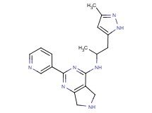 N-[1-methyl-2-(3-methyl-1H-pyrazol-5-yl)ethyl]-2-(3-pyridinyl)-6,7-dihydro-5H-pyrrolo[3,4-d]pyrimidin-4-amine