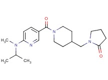 1-{[1-({6-[isopropyl(methyl)amino]-3-pyridinyl}carbonyl)-4-piperidinyl]methyl}-2-pyrrolidinone