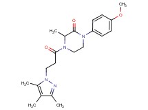 1-(4-methoxyphenyl)-3-methyl-4-[3-(3,4,5-trimethyl-1H-pyrazol-1-yl)propanoyl]-2-piperazinone