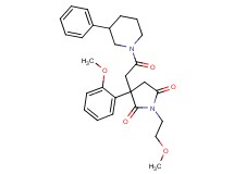 1-(2-methoxyethyl)-3-(2-methoxyphenyl)-3-[2-oxo-2-(3-phenyl-1-piperidinyl)ethyl]-2,5-pyrrolidinedione