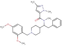 N-{1-[1-(2,4-dimethoxybenzyl)-4-piperidinyl]-2-phenylethyl}-N,1,3-trimethyl-1H-pyrazole-5-carboxamide