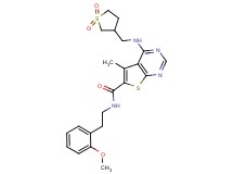 4-{[(1,1-dioxidotetrahydro-3-thienyl)methyl]amino}-N-[2-(2-methoxyphenyl)ethyl]-5-methylthieno[2,3-d]pyrimidine-6-carboxamide