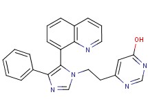 6-[2-(4-phenyl-5-quinolin-8-yl-1H-imidazol-1-yl)ethyl]pyrimidin-4-ol