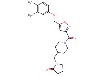 1-{[1-({5-[(3,4-dimethylphenoxy)methyl]-3-isoxazolyl}carbonyl)-4-piperidinyl]methyl}-2-pyrrolidinone