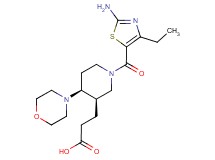 3-{(3R*,4S*)-1-[(2-amino-4-ethyl-1,3-thiazol-5-yl)carbonyl]-4-morpholin-4-ylpiperidin-3-yl}propanoic acid