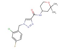 1-(2-chloro-4-fluorobenzyl)-N-(2,2-dimethyltetrahydro-2H-pyran-4-yl)-1H-1,2,3-triazole-4-carboxamide
