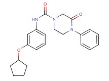 N-[3-(cyclopentyloxy)phenyl]-3-oxo-4-phenylpiperazine-1-carboxamide
