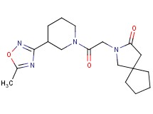 2-{2-[3-(5-methyl-1,2,4-oxadiazol-3-yl)piperidin-1-yl]-2-oxoethyl}-2-azaspiro[4.4]nonan-3-one