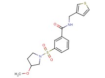 3-[(3-methoxypyrrolidin-1-yl)sulfonyl]-N-(3-thienylmethyl)benzamide