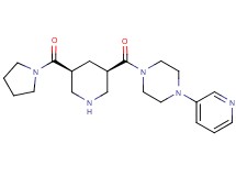 1-pyridin-3-yl-4-{[(3R*,5S*)-5-(pyrrolidin-1-ylcarbonyl)piperidin-3-yl]carbonyl}piperazine
