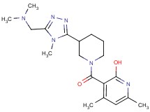 3-[(3-{5-[(dimethylamino)methyl]-4-methyl-4H-1,2,4-triazol-3-yl}-1-piperidinyl)carbonyl]-4,6-dimethyl-2-pyridinol