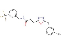 3-[5-(3-methylbenzyl)-1,3,4-oxadiazol-2-yl]-N-[3-(trifluoromethyl)benzyl]propanamide