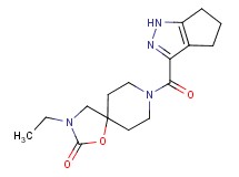 3-ethyl-8-(1,4,5,6-tetrahydrocyclopenta[c]pyrazol-3-ylcarbonyl)-1-oxa-3,8-diazaspiro[4.5]decan-2-one