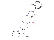 3-(2-fluorophenyl)-N-methyl-N-[(1-methyl-1H-benzimidazol-2-yl)methyl]-1H-pyrazole-5-carboxamide