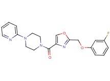 1-({2-[(3-fluorophenoxy)methyl]-1,3-oxazol-4-yl}carbonyl)-4-(2-pyridinyl)piperazine
