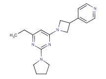 4-ethyl-6-[3-(4-pyridinyl)-1-azetidinyl]-2-(1-pyrrolidinyl)pyrimidine