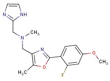1-[2-(2-fluoro-4-methoxyphenyl)-5-methyl-1,3-oxazol-4-yl]-N-(1H-imidazol-2-ylmethyl)-N-methylmethanamine