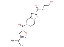N-(2-hydroxyethyl)-5-[(3-isopropyl-4,5-dihydroisoxazol-5-yl)carbonyl]-4,5,6,7-tetrahydropyrazolo[1,5-a]pyrazine-2-carboxamide