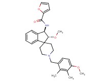 N-[(2R*,3R*)-2-methoxy-1'-(4-methoxy-2,3-dimethylbenzyl)-2,3-dihydrospiro[indene-1,4'-piperidin]-3-yl]-2-furamide