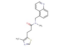 N-methyl-3-(4-methyl-1,3-thiazol-5-yl)-N-(5-quinolinylmethyl)propanamide