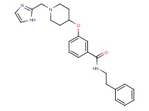 3-{[1-(1H-imidazol-2-ylmethyl)-4-piperidinyl]oxy}-N-(2-phenylethyl)benzamide