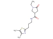 N-[3-(4,5-dimethyl-1,3-thiazol-2-yl)propyl]-1-ethyl-5-oxo-3-pyrrolidinecarboxamide