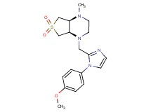 (4aS*,7aR*)-1-{[1-(4-methoxyphenyl)-1H-imidazol-2-yl]methyl}-4-methyloctahydrothieno[3,4-b]pyrazine 6,6-dioxide