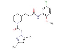 N-(5-chloro-2-methoxyphenyl)-3-{1-[(3,5-dimethyl-1H-pyrazol-1-yl)acetyl]-3-piperidinyl}propanamide