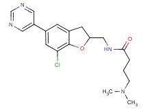 N-{[7-chloro-5-(5-pyrimidinyl)-2,3-dihydro-1-benzofuran-2-yl]methyl}-4-(dimethylamino)butanamide