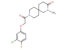 9-[(3-chloro-4-fluorophenoxy)acetyl]-2-methyl-2,9-diazaspiro[5.5]undecan-3-one