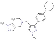 N-{[3-(4-cyclohexylphenyl)-1-methyl-1H-pyrazol-4-yl]methyl}-N-[(1-methyl-1H-pyrazol-4-yl)methyl]ethanamine
