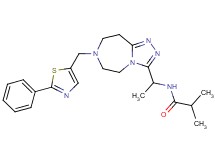 2-methyl-N-(1-{7-[(2-phenyl-1,3-thiazol-5-yl)methyl]-6,7,8,9-tetrahydro-5H-[1,2,4]triazolo[4,3-d][1,4]diazepin-3-yl}ethyl)propanamide