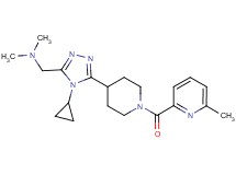 1-(4-cyclopropyl-5-{1-[(6-methylpyridin-2-yl)carbonyl]piperidin-4-yl}-4H-1,2,4-triazol-3-yl)-N,N-dimethylmethanamine