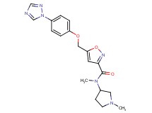 N-methyl-N-(1-methyl-3-pyrrolidinyl)-5-{[4-(1H-1,2,4-triazol-1-yl)phenoxy]methyl}-3-isoxazolecarboxamide