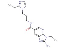 2-amino-3-ethyl-N-[3-(2-ethyl-1H-imidazol-1-yl)propyl]-3H-imidazo[4,5-b]pyridine-6-carboxamide