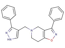 3-phenyl-5-[(3-phenyl-1H-pyrazol-4-yl)methyl]-4,5,6,7-tetrahydroisoxazolo[4,5-c]pyridine