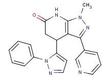 1-methyl-4-(1-phenyl-1H-pyrazol-5-yl)-3-pyridin-3-yl-1,4,5,7-tetrahydro-6H-pyrazolo[3,4-b]pyridin-6-one