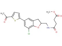methyl 4-({[5-(5-acetyl-2-thienyl)-7-chloro-2,3-dihydro-1-benzofuran-2-yl]methyl}amino)-4-oxobutanoate