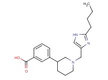 3-{1-[(2-butyl-1H-imidazol-4-yl)methyl]piperidin-3-yl}benzoic acid