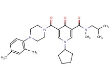 1-cyclopentyl-5-{[4-(2,4-dimethylphenyl)-1-piperazinyl]carbonyl}-N-isobutyl-N-methyl-4-oxo-1,4-dihydro-3-pyridinecarboxamide