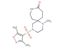 4-[(3,5-dimethylisoxazol-4-yl)sulfonyl]-1-methyl-1,4,9-triazaspiro[5.6]dodecan-10-one