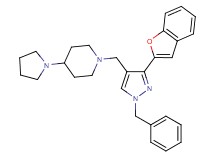 1-{[3-(1-benzofuran-2-yl)-1-benzyl-1H-pyrazol-4-yl]methyl}-4-(1-pyrrolidinyl)piperidine