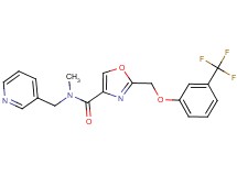 N-methyl-N-(3-pyridinylmethyl)-2-{[3-(trifluoromethyl)phenoxy]methyl}-1,3-oxazole-4-carboxamide