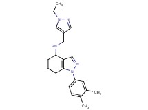 1-(3,4-dimethylphenyl)-N-[(1-ethyl-1H-pyrazol-4-yl)methyl]-4,5,6,7-tetrahydro-1H-indazol-4-amine
