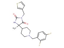 5-[1-(2,4-difluorobenzyl)-4-piperidinyl]-5-methyl-3-(3-thienylmethyl)-2,4-imidazolidinedione