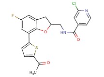N-{[7-(5-acetyl-2-thienyl)-5-fluoro-2,3-dihydro-1-benzofuran-2-yl]methyl}-2-chloroisonicotinamide