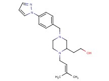 2-{1-(3-methyl-2-buten-1-yl)-4-[4-(1H-pyrazol-1-yl)benzyl]-2-piperazinyl}ethanol